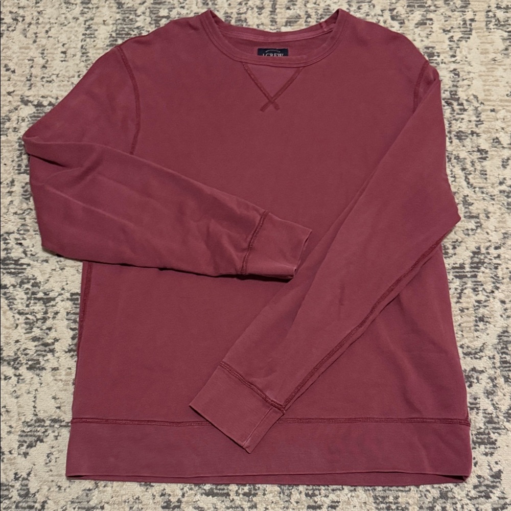 J. Crew Men's Burgundy Crewneck Sweater